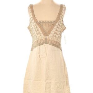 Free People Beige and Cream Lace Mini Dress